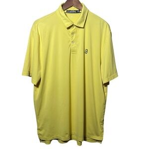 RLX Ralph Lauren Albany Yellow Performance Polo Shirt Men's‎ L Wicking Golf